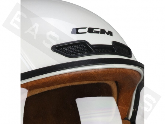 Casco E-Bike CGM 801V EBI VINTAGE Bianco Perla (visiera sagomato )